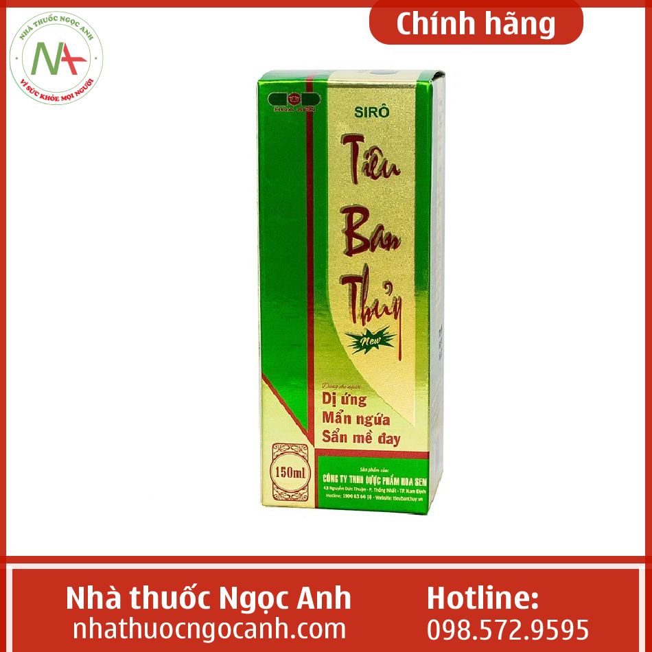 Công dụng Siro Tiêu Ban Thủy