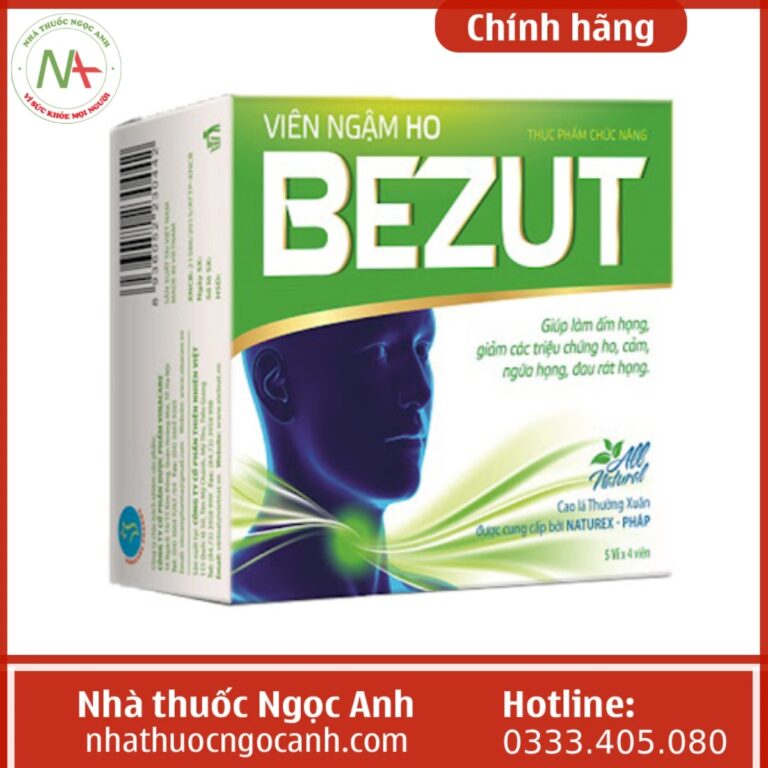 Viên ngậm ho Bezut có đường