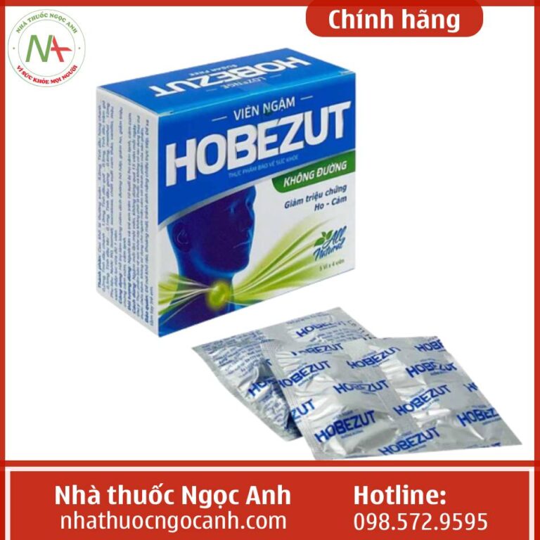 Hộp viên ngậm ho Bezut không đường