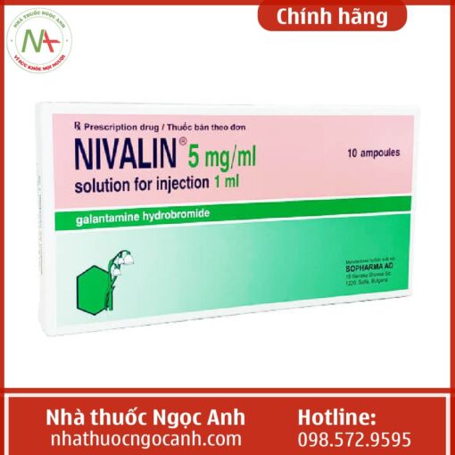 Hộp thuốc Nivalin 5mg tiêm