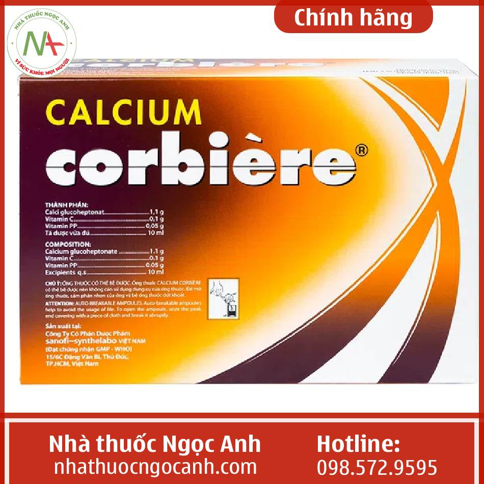 Công dụng thuốc Calcium Corbies 10ml