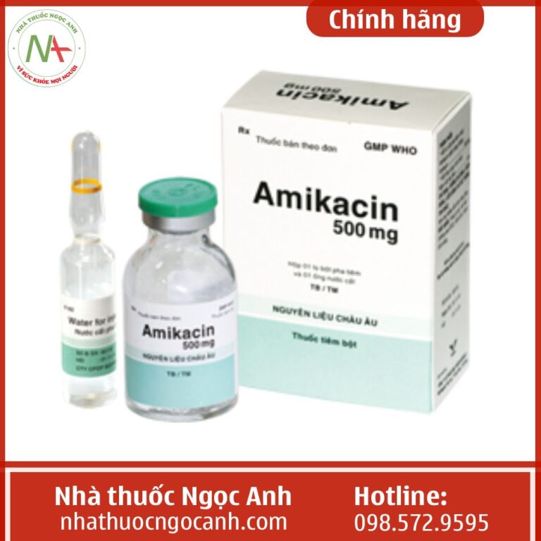 Hộp thuốc Amikacin 500mg Bidiphar