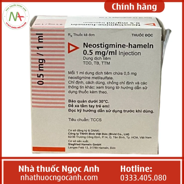 Hộp thuốc Neostigmine-hameln 0,5mg/ml injection