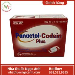 Hộp thuốc Panactol Codein plus