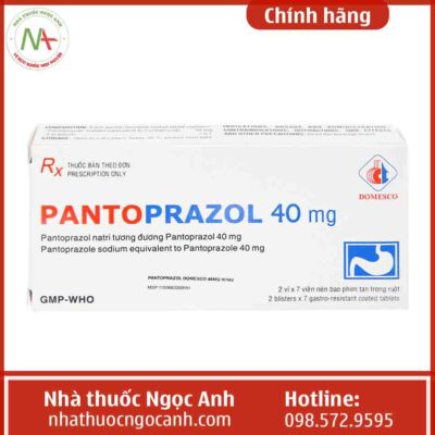 Hộp thuốc Pantoprazol 40mg Domesco