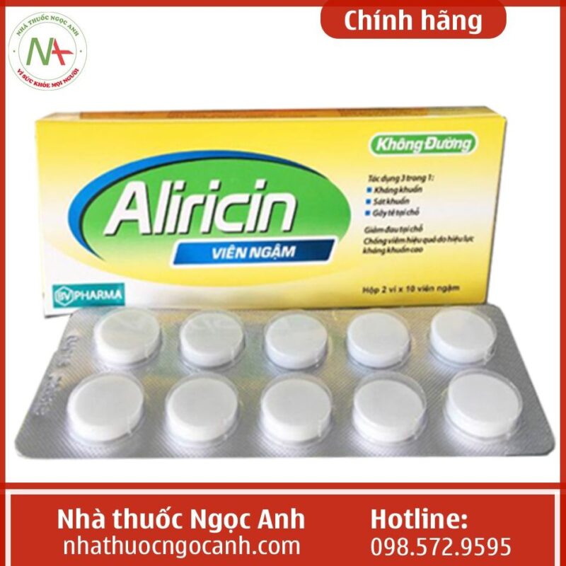 Thuốc Aliricin ngậm là thuốc gì, thành phần, giá bao nhiêu, mua ở đâu