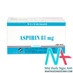 Hộp thuốc aspirin 81mg