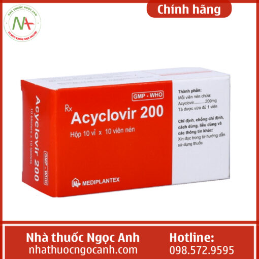 Thuốc Acyclovir 200 Mediplantex Là Thuốc Gì, Giá Bao Nhiêu, Mua ở đâu