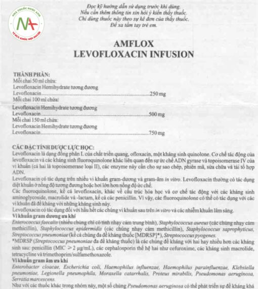 Hướng dẫn sử dụng thuốc Amflox