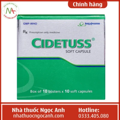 Hộp thuốc Cidetuss Soft Capsule