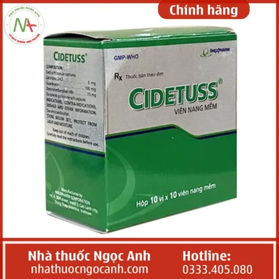 Hộp thuốc Cidetuss Soft Capsule