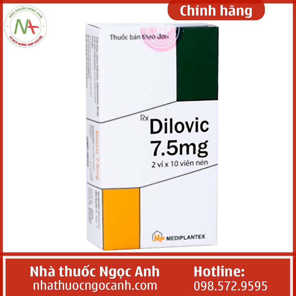 Hộp thuốc Dilovic 7.5mg