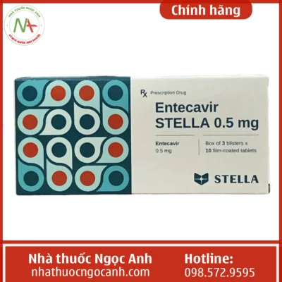 Hộp thuốc Entecavir Stella 0,5mg