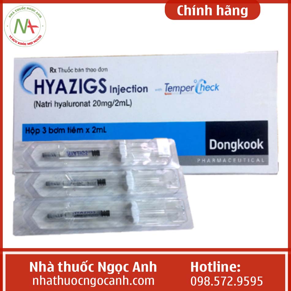 Hộp thuốc Hyazigs Injection 20mg/2ml