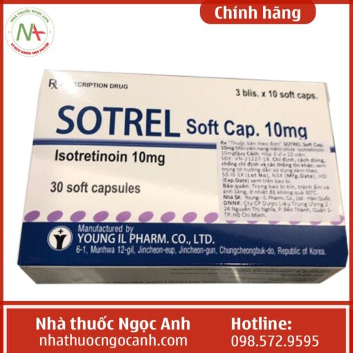 Sotrel Soft Cap. 10mg là thuốc gì?