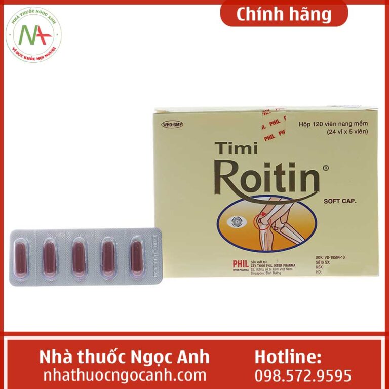 Hộp thuốc Timi Roitin Soft Cap.