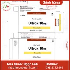 Nhãn thuốc Ultrox 10mg