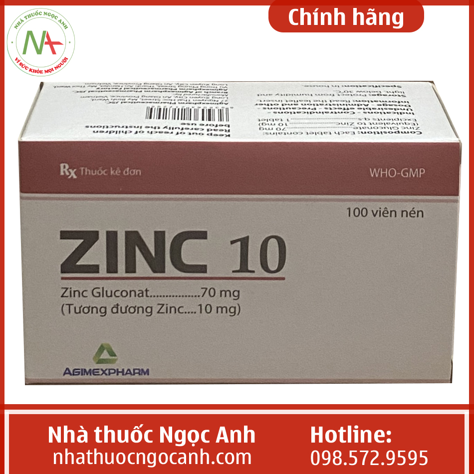 Thuốc Zinc 10: Công dụng, liều dùng, lưu ý tác dụng phụ, giá bán