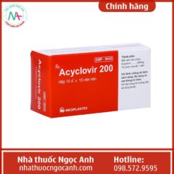 Hộp thuốc Acyclovir 200.