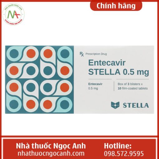 Hình ảnh thuốc Entecavir Stella 0,5mg