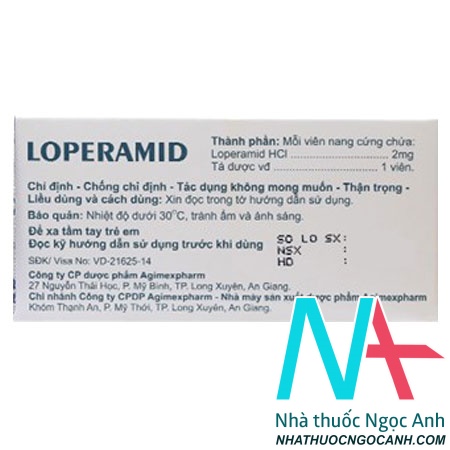 Thuốc trị tiêu chảy Loperamid