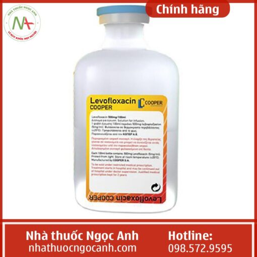 chai thuốc Levofloxacin Cooper 500mg/100ml