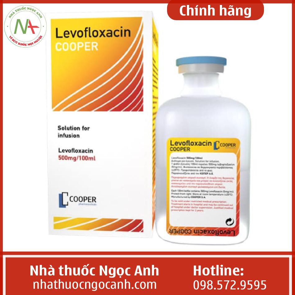 Coong dujng thuốc Levofloxacin Cooper 500mg_100ml