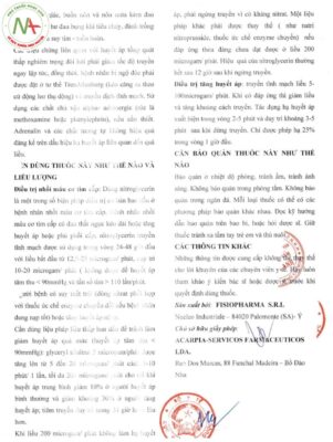 Trinitrina Thuốc Trinitrina là thuốc gì, có tác dụng gì, giá bao nhiêu, mua ở đâu