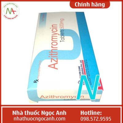 Hộp thuốc Azithromycin Tablets 500mg Health Care Formulations