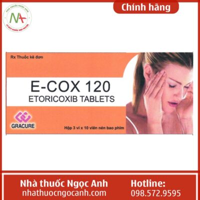 Hộp thuốc E-Cox 120 Gracure Pharmaceuticals