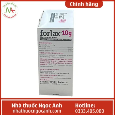 Hộp thuốc Forlax 10g