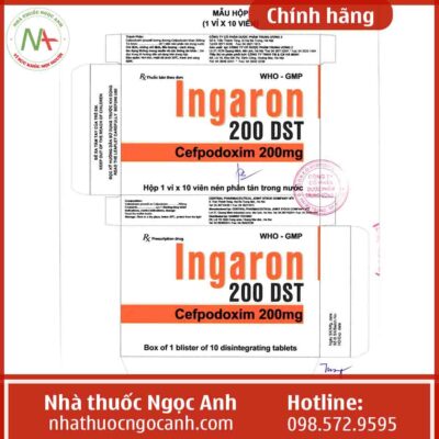 Nhãn thuốc Ingaron 200 DST