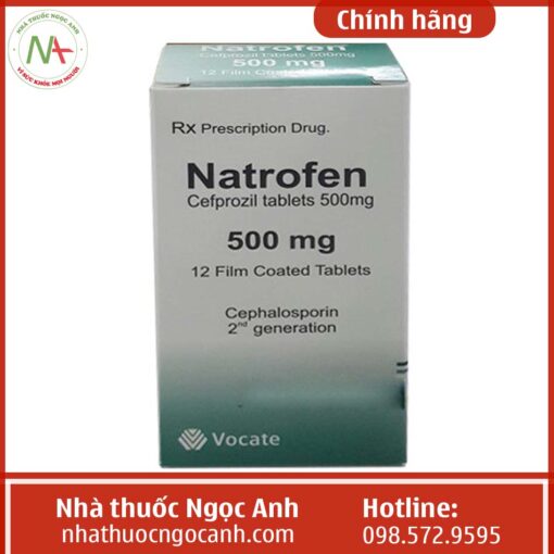 Hộp thuốc Natrofen 500mg