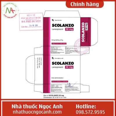 nhãn thuốc Scolanzo 30mg