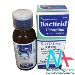 Bactirid 100mg/5ml dry suspension là thuốc gì