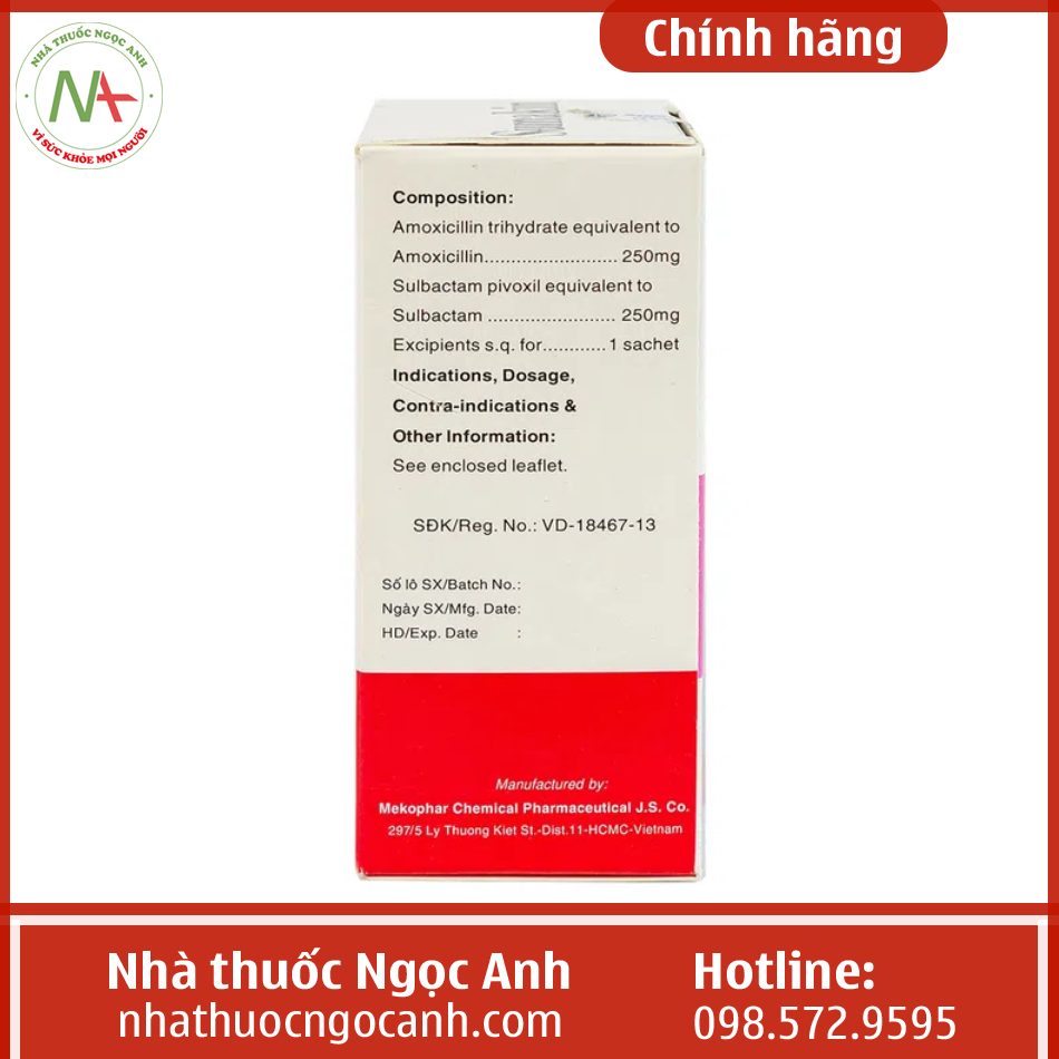 Sumakin 250mg/250mg là thuốc gì?