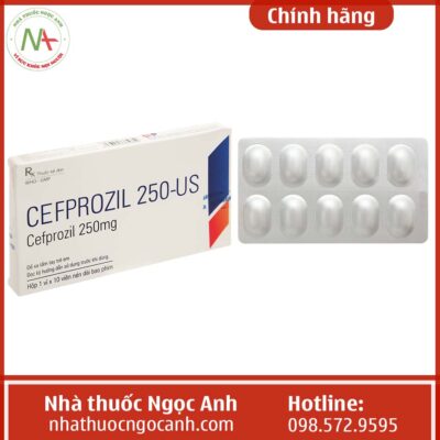Hộp thuốc Cefprozil 250-US