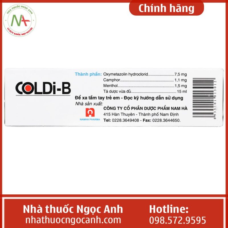 Thuốc Coldi-B 15ml dùng cho trẻ mấy tuổi, giá bao nhiêu, mua ở đâu