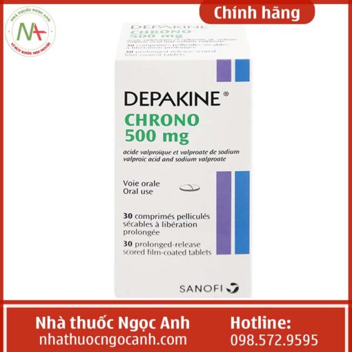 Hộp thuốc Depakine Chrono 500mg