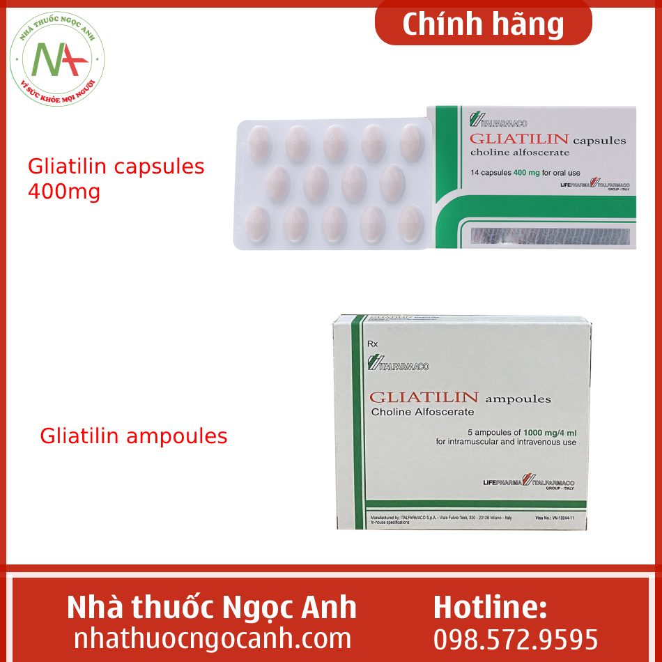 Gliatilin Capsules 400mg và Gliatilin ampoules