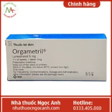 Hộp thuốc Orgametril 5mg