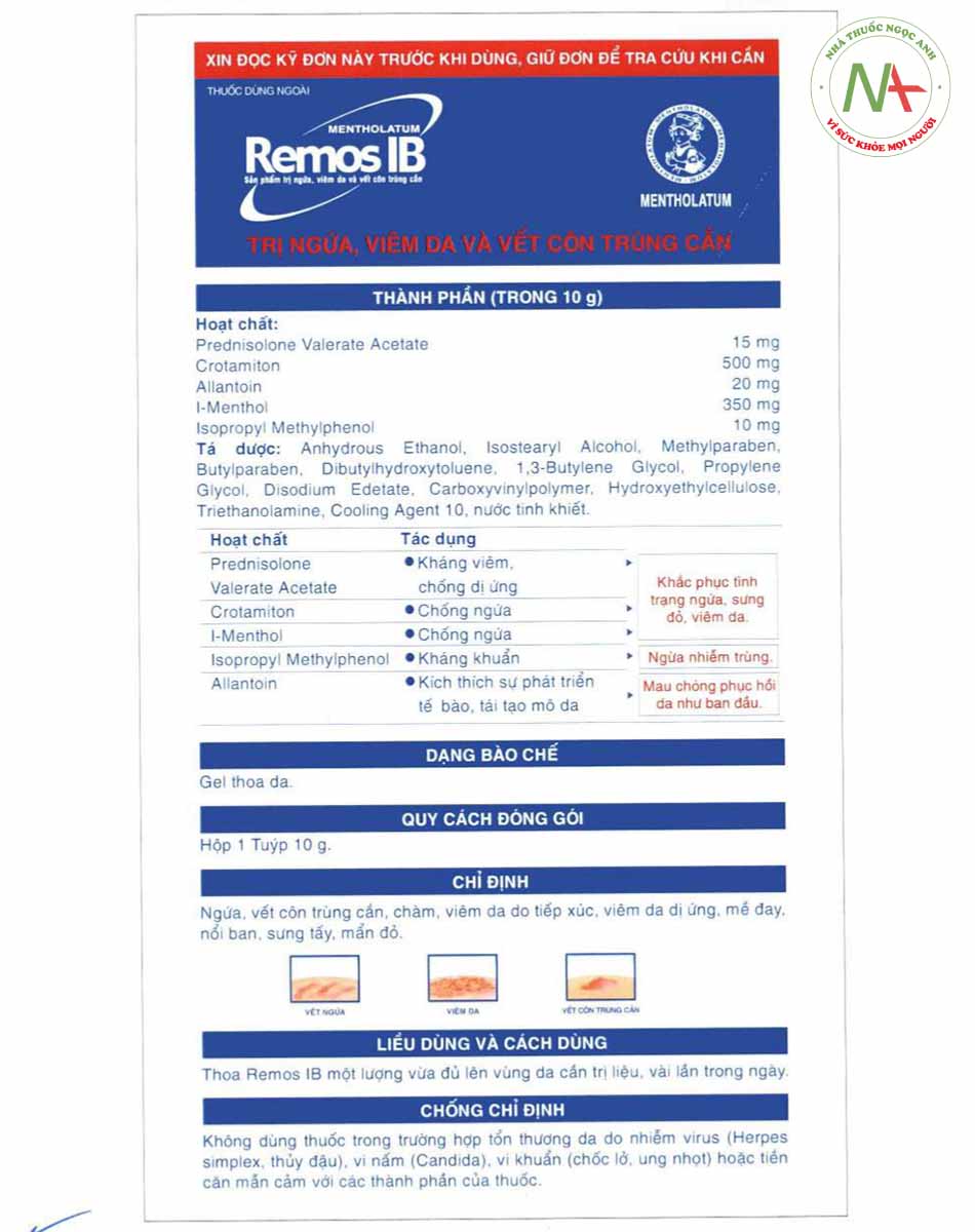 Hướng dẫn sử dụng thuốc Remos IB