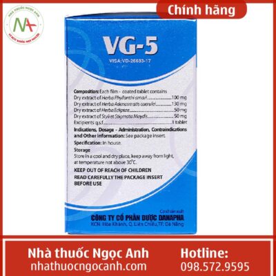 thuốc VG-5 liều dùng
