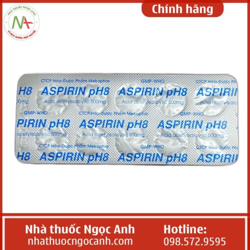 Aspirin pH8 500mg Mekophar