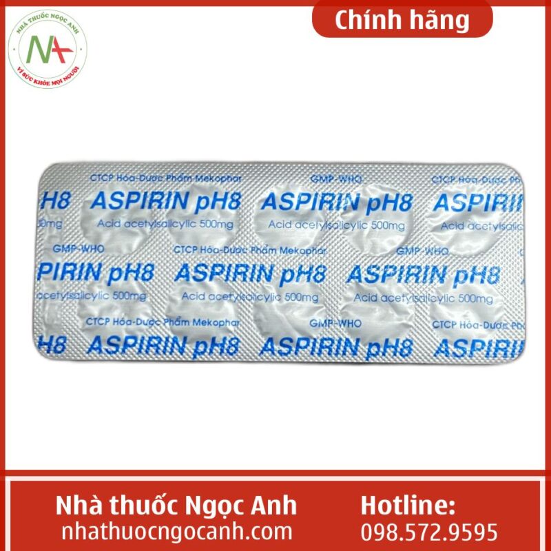 Thuốc Aspirin pH8 500mg Mekophar là thuốc gì, giá bao nhiêu. mua ở đâu?