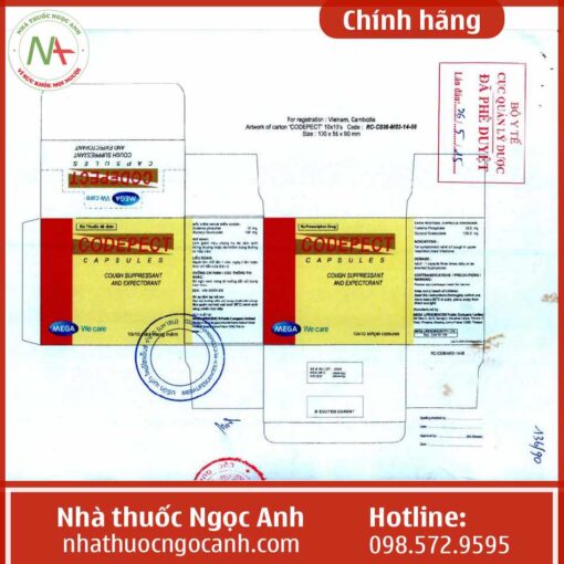 Thuốc Codepect Capsules tác dụng gì, mua ở đâu, giá bao nhiêu?