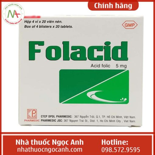 Hộp thuốc Folacid 5mg Pharmedic
