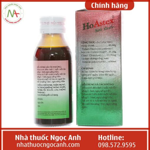Tác dụng thuốc HoAstex 90ml Siro