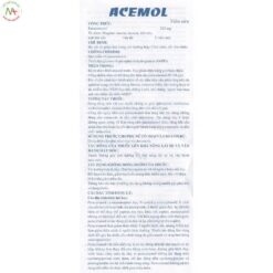 Hướng dẫn sử dụng thuốc Acemol 325mg
