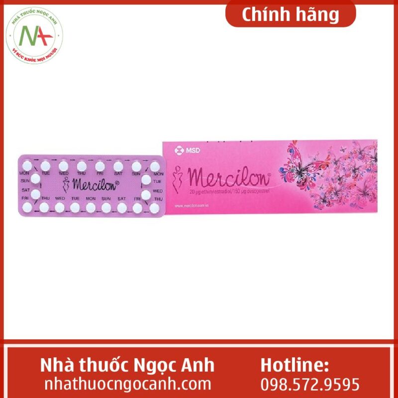 Thuốc tránh thai Mercilon MSD cách uống, giá bao nhiêu, mua ở đâu